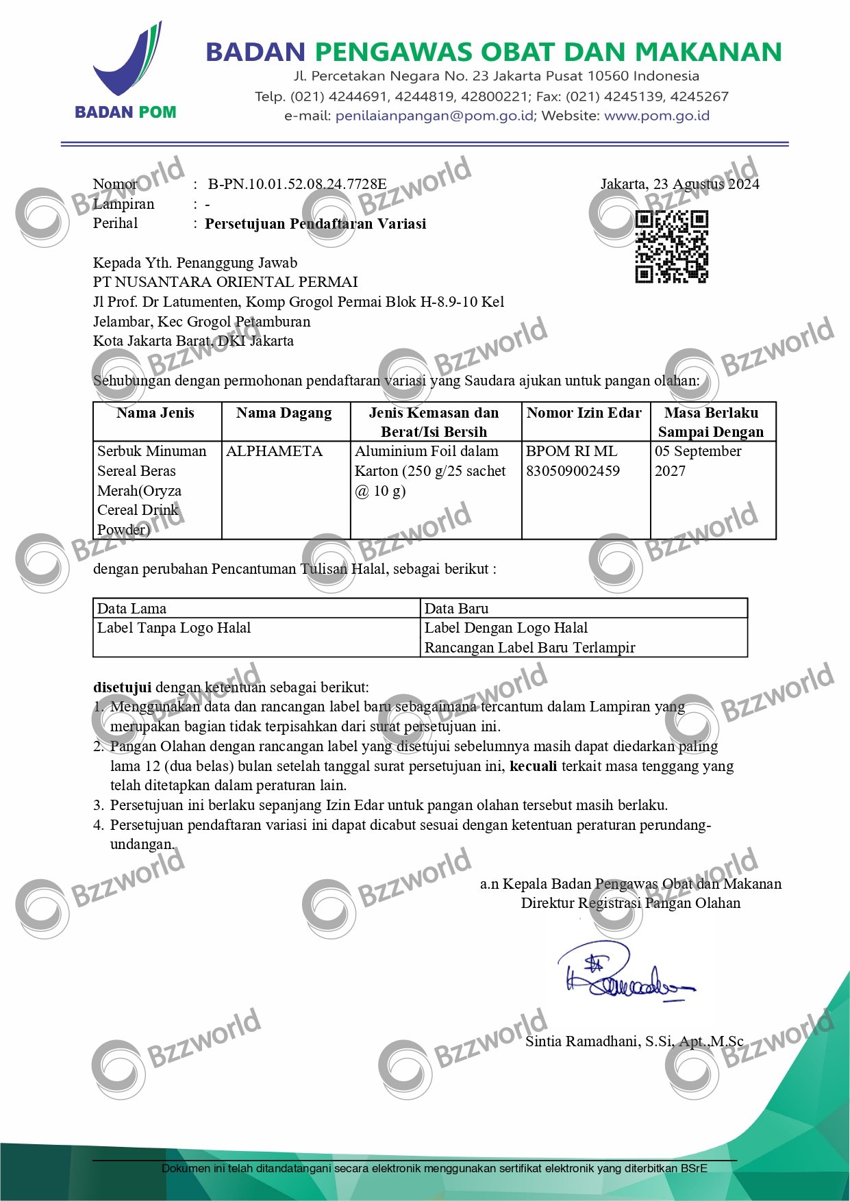 Badan Pengawas Obat dan Makanan (BPOM)
